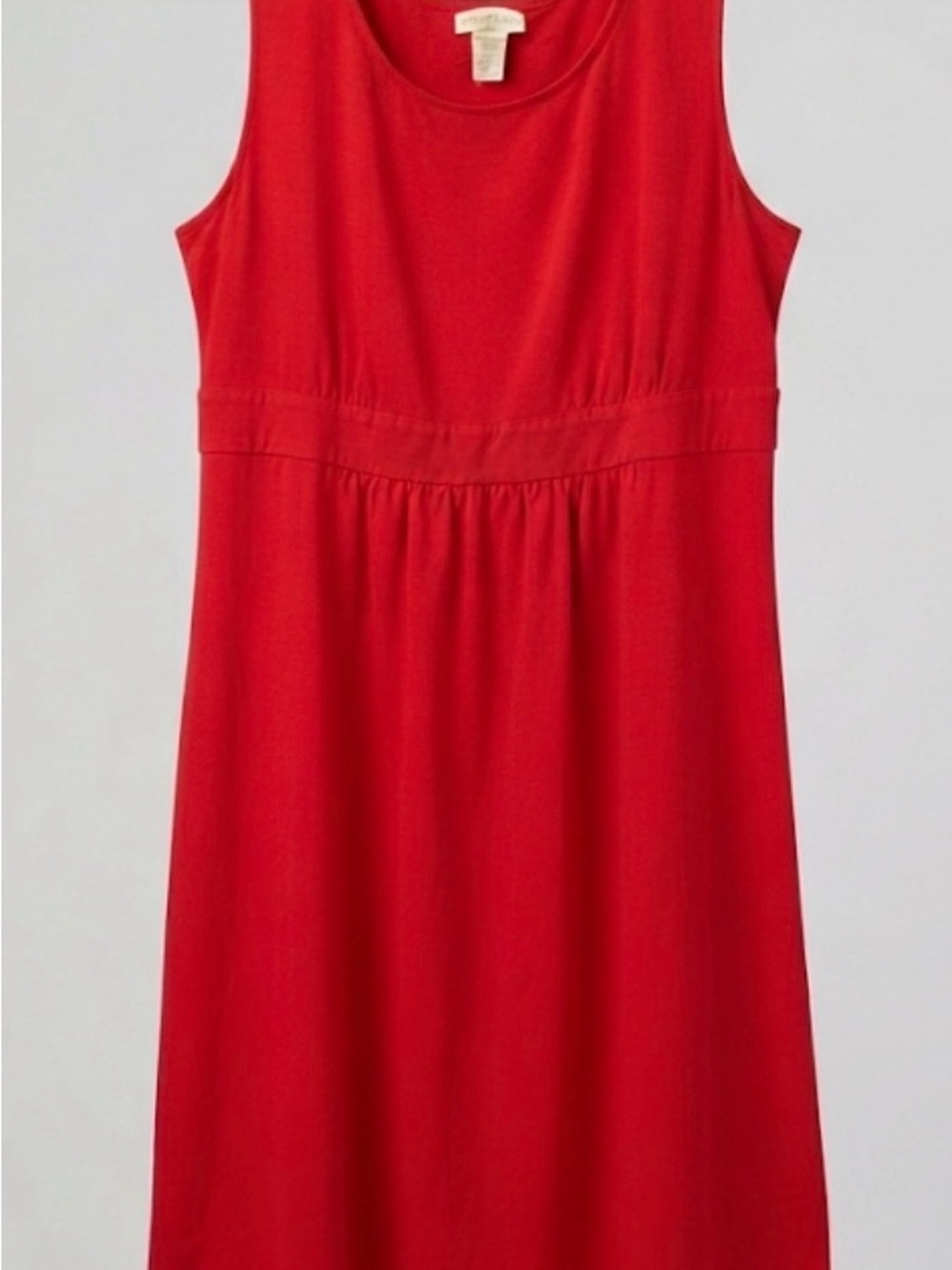 Monroe & Main Red Sleeveless Empire-Waist Midi Dress